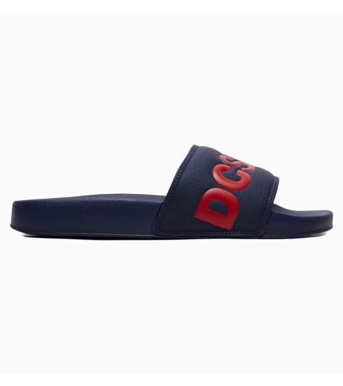 DC SHOES DC SLIDE, SCARPE DA SPIAGGIA E PISCINA UOMO, BLU (NAVY/RED NRD), 43 EU