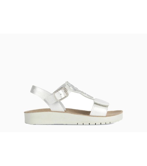 GEOX J SANDAL COSTAREI GI, SILVER, 27 EU