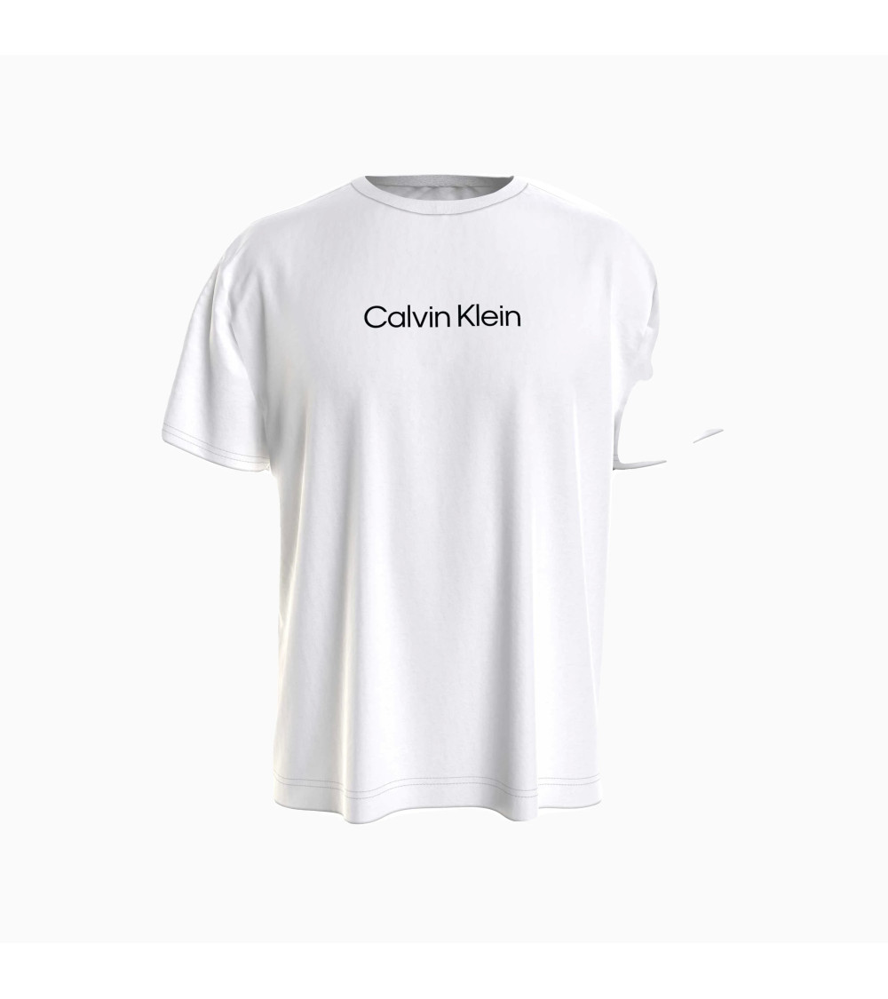 Calvin Klein CK Men's Crew Neck T-Shirt in Classic White Color