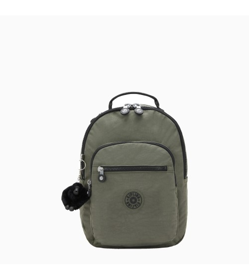 KIPLING SEOUL S, MINI ZAINO CON PROTEZIONE PER LAPTOP 13, ERGONOMIC, 35 CM, 14 L, 0.50 KG, MUSCHIO VERDE