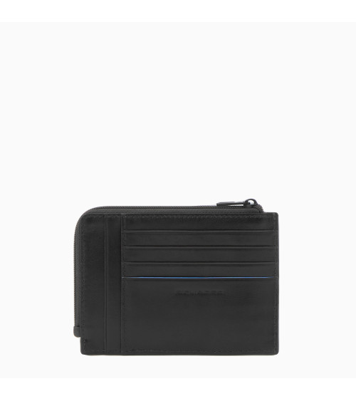 Buy Piquadro Blue Square RFID Leather Card Holder | Official