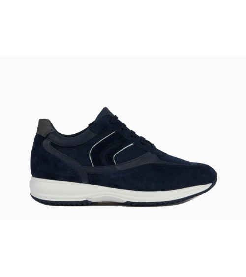 GEOX UOMO HAPPY, SCARPE DA GINNASTICA, BLU NAVY, 40 EU