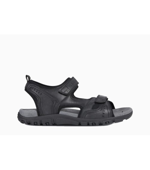 GEOX UOMO SANDAL STRADA A, SANDALI UOMO, NERO, 46 EU