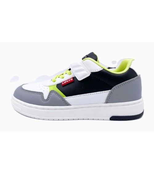 LEVI'S KIDS NEW SHOT, SCARPE DA GINNASTICA, WHITE BLACK, 37 EU