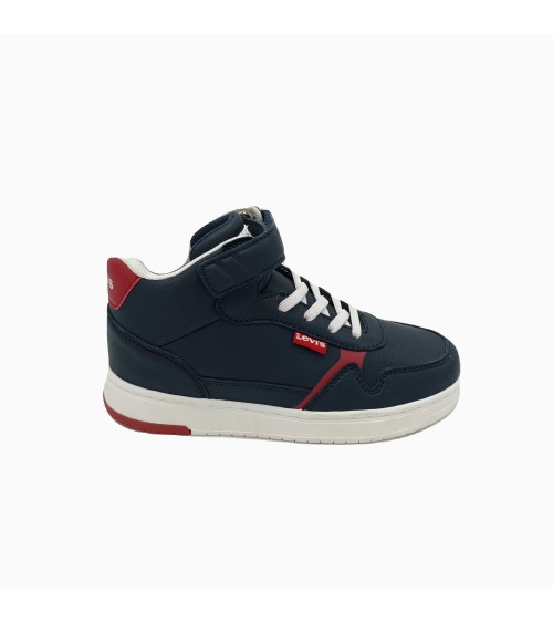 LEVI'S KIDS SHOT MID, SCARPE DA GINNASTICA, NAVY RED, 37 EU