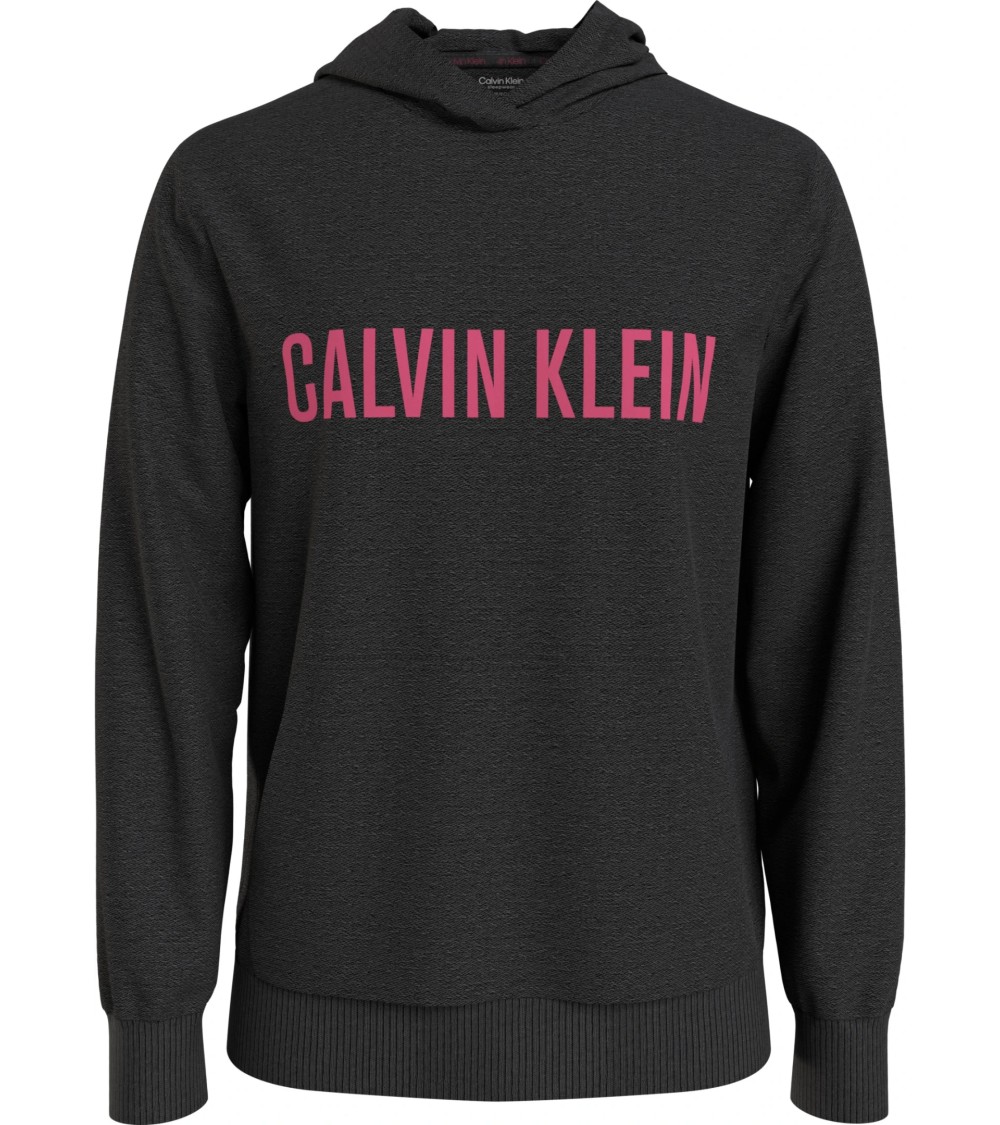 Sweat à capuche Calvin Klein noir & rose homme | CK