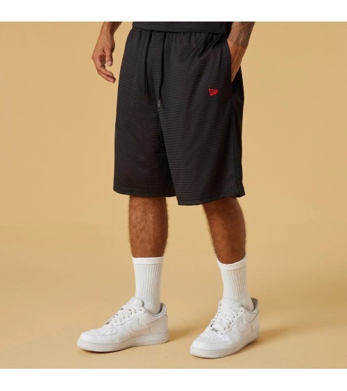 NEW ERA SHORT UOMO TEAM COLOR MESH SHORT BLKFDR TAGLIA XS