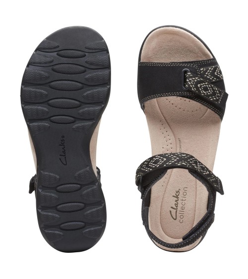 CLARKS AMANDA SPRINT, SANDALI SPORTIVI DONNA, BLACK SDE, 37 EU