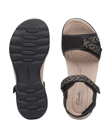 CLARKS AMANDA SPRINT, SANDALI SPORTIVI DONNA, BLACK SDE, 37 EU