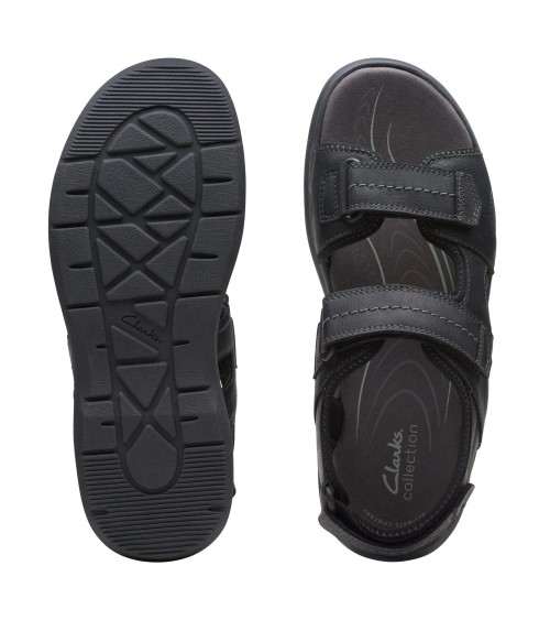 CLARKS WALKFORD WALK, SANDALO UOMO, NERO, 41 EU