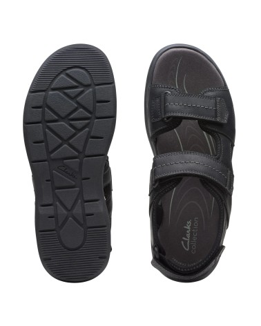 CLARKS WALKFORD WALK, SANDALO UOMO, NERO, 41 EU