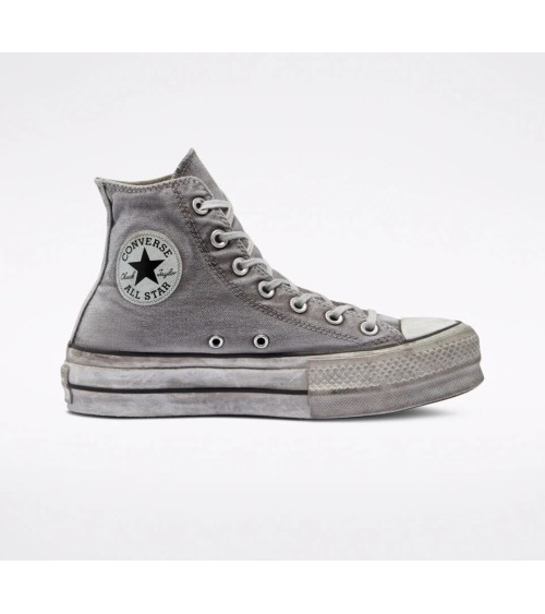 CONVERSE CHUCK TAYLOR ALL STAR HI LIFT CANVAS LTD, SNEAKER DONNA, GRAY/GRAY/WHITE, 35 EU