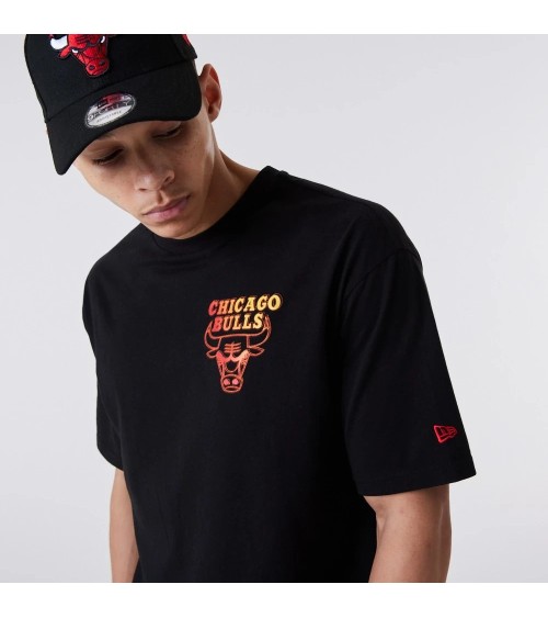 NEW ERA NBA DISSOLVENZA MAGLIETTA, NERO, S UOMO