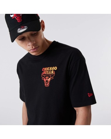 NEW ERA NBA DISSOLVENZA MAGLIETTA, NERO, S UOMO