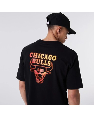 NEW ERA NBA DISSOLVENZA MAGLIETTA, NERO, S UOMO