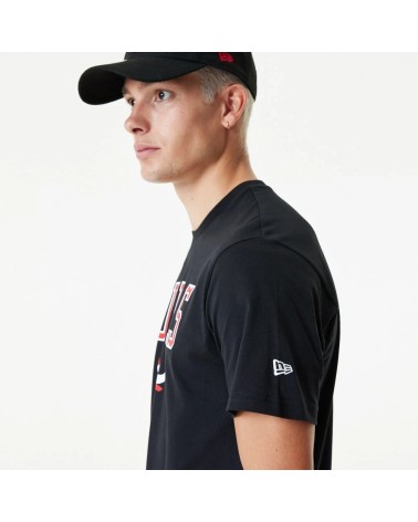 NEW ERA NBA TEAM LOGO TEE CHIBUL BLKFDR MAGLIETTA A MANICHE CORTE, NERO, L UOMO