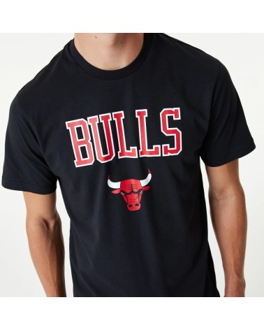 NEW ERA NBA TEAM LOGO TEE CHIBUL BLKFDR MAGLIETTA A MANICHE CORTE, NERO, L UOMO