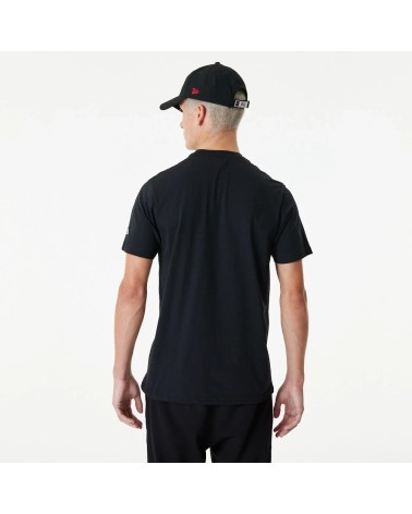 NEW ERA NBA TEAM LOGO TEE CHIBUL BLKFDR MAGLIETTA A MANICHE CORTE, NERO, L UOMO