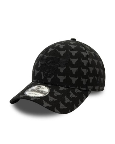 NEW ERA CAPPELLINO 9FORTY TEAM MONOGRAM BULLSERA BERRETTO BASEBALL CURVED BRIM CAP TAGLIA UNICA - NERO