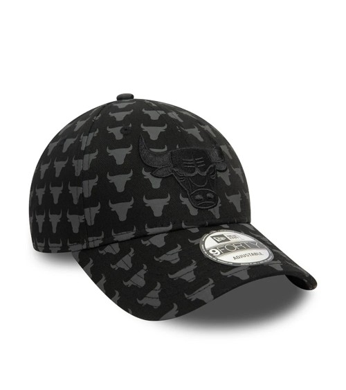NEW ERA CAPPELLINO 9FORTY TEAM MONOGRAM BULLSERA BERRETTO BASEBALL CURVED BRIM CAP TAGLIA UNICA - NERO