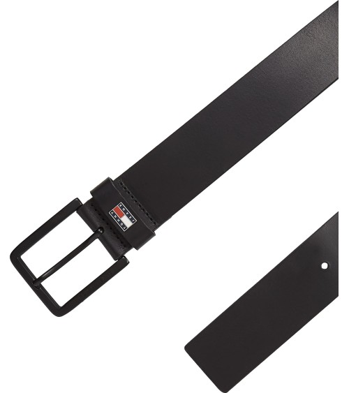 Tommy Hilfiger Cintura Uomo in Pelle Nera TJM Elevated 4.0