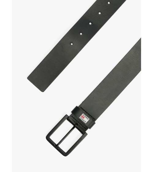 Tommy Hilfiger Cintura Uomo in Pelle Nera TJM Elevated 4.0