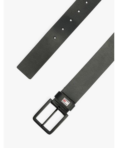 Tommy Hilfiger Cintura Uomo in Pelle Nera TJM Elevated 4.0