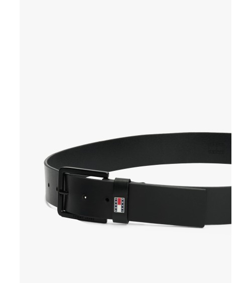 Tommy Hilfiger Cintura Uomo in Pelle Nera TJM Elevated 4.0