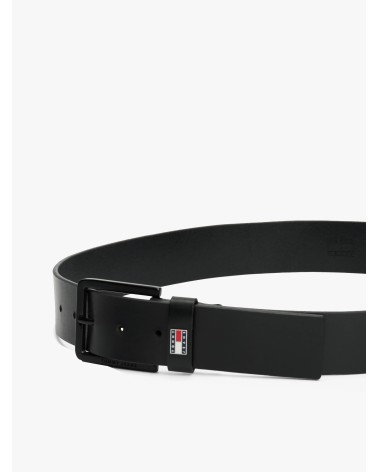 Tommy Hilfiger Cintura Uomo in Pelle Nera TJM Elevated 4.0