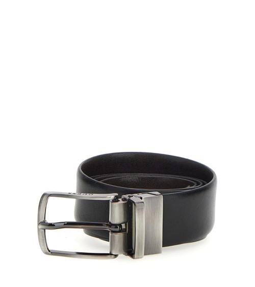 Cintura Guess Uomo Ulm Reversibile | Pelle Marrone/Nero