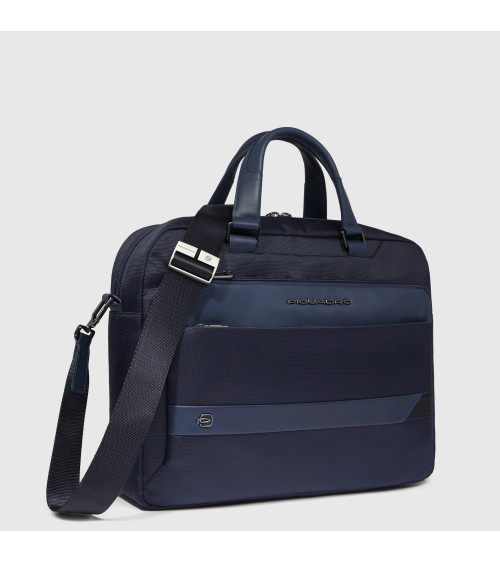 Piquadro 14" Recycled Fabric Laptop Bag - Blue | Official Store