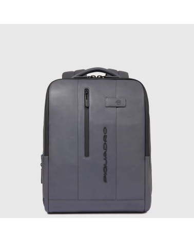 Zaino Piquadro Grigio Pelle Antifurto Porta PC 14"