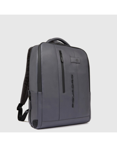 Zaino Piquadro Grigio Pelle Antifurto Porta PC 14"