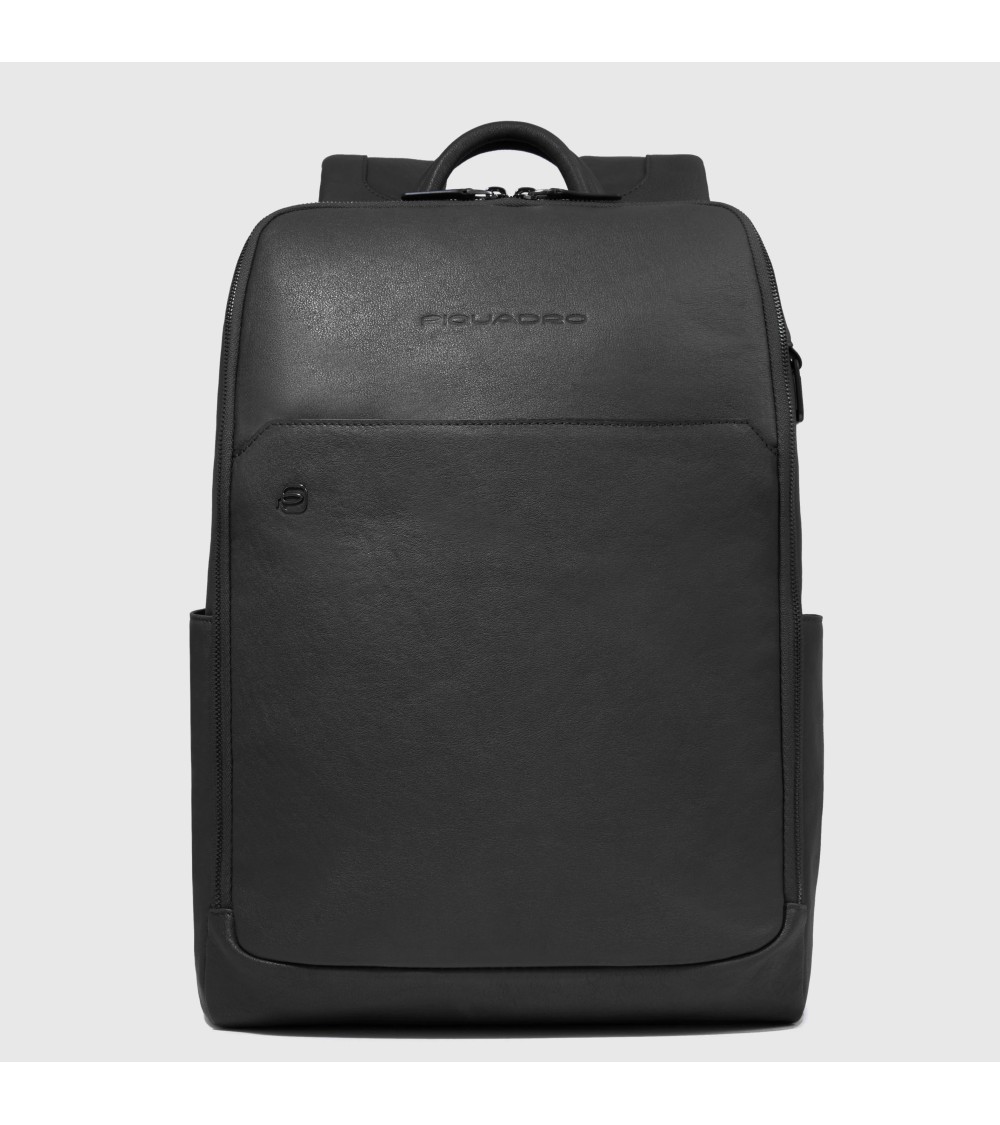 Mochila Piquadro 15,6" Cuero Negro - Ideal Portátil y Trabajo