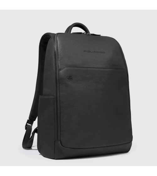 Mochila Piquadro 15,6" Cuero Negro - Ideal Portátil y Trabajo
