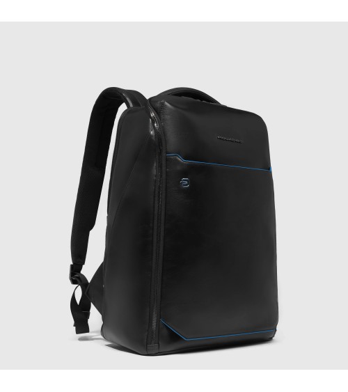 Mochila Piquadro Piel 14" Azul/Negro | Portátil y iPad