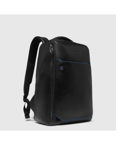 Zaino Piquadro Pelle Blu Porta PC 14" Personalizzabile