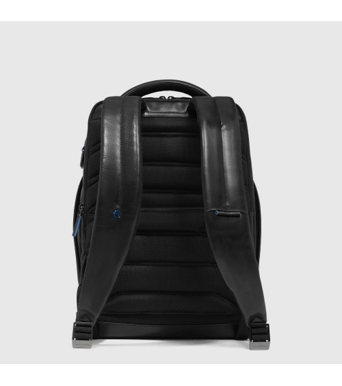 Mochila Piquadro Piel 14" Azul/Negro | Portátil y iPad
