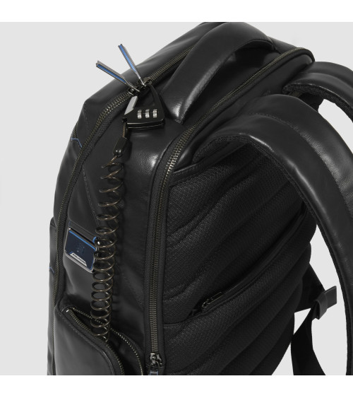 Zaino Piquadro Blue Square Pelle Porta PC - Nero/Marrone
