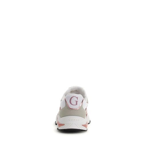 Shop GUESS CARRLI5 White/Pink Sneakers