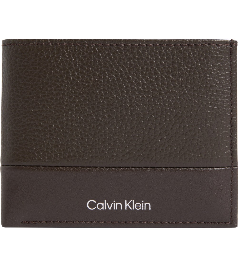 Calvin Klein Bifold 5CC BAW - Élégance en Cuir Noir Taille Unique