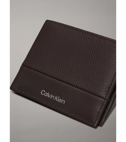 Calvin Klein Bifold 5CC BAW - Élégance en Cuir Noir Taille Unique