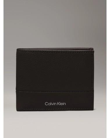 Calvin Klein Bifold 5CC BAW - Élégance en Cuir Noir Taille Unique