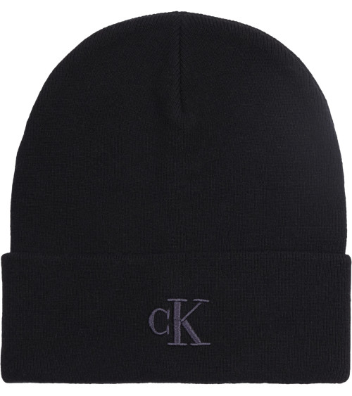 Calvin Klein Thick Embroidery Beanie - Warm Black Winter Cap
