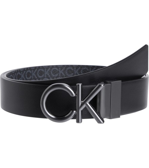 Cinturón reversible Calvin Klein 35 mm negro y gris oscuro