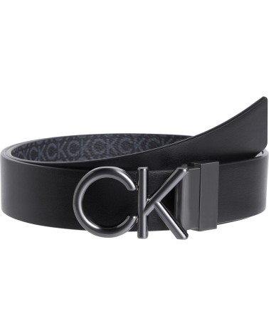 Cinturón reversible Calvin Klein 35 mm negro y gris oscuro