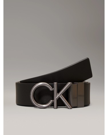 Cinturón reversible Calvin Klein 35 mm negro y gris oscuro