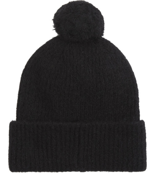 **Meta Title:** Calvin Klein Embroidery Pom-pom Beanie - Black