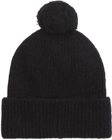 **Meta Title:** Calvin Klein Embroidery Pom-pom Beanie - Black