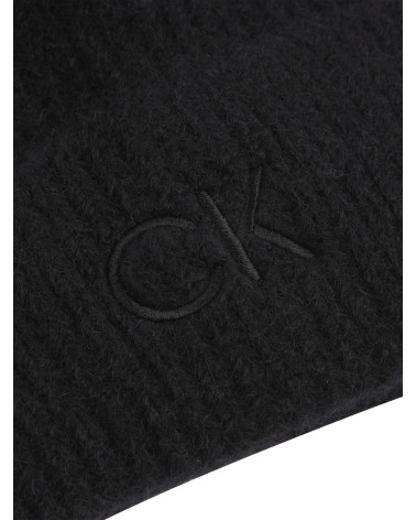 **Meta Title:** Calvin Klein Embroidery Pom-pom Beanie - Black